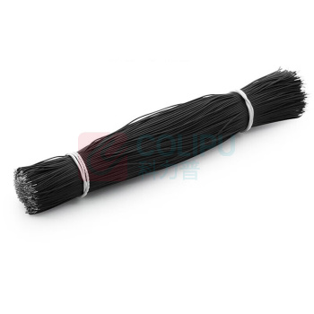 汇君 HJUN 线仔跳线焊接线导线电子连接线双头镀锡 5/0.8 30CM 5/08-300mm-bl-100 (黑色) 100条/包
