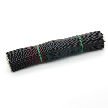 汇君 HJUN 线仔跳线焊接线导线电子连接线双头镀锡 24AWG 20CM 24AWG-20cm-bl-100 (黑色) 100根/包