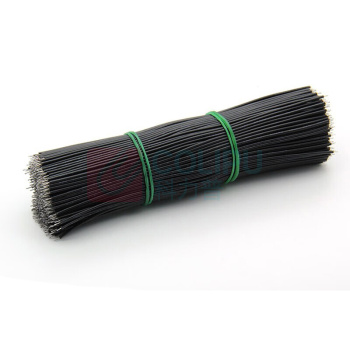 汇君 HJUN 线仔跳线焊接线导线电子连接线双头镀锡 24AWG 15CM 24AWG-15cm-bl-100 (黑色) 100根/包