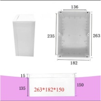泰鹏 接线盒 F6 长263mm*宽182mm*高150mm ABS塑料接线盒室内外监控户外塑料壳密封盒