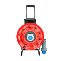 野狼 YELANG 绕线盘拉车式电缆盘电源盘卷线盘 YL46121330 3*10*30m 220V~250V63A 工业插座IP67 电缆价格随铜价波动