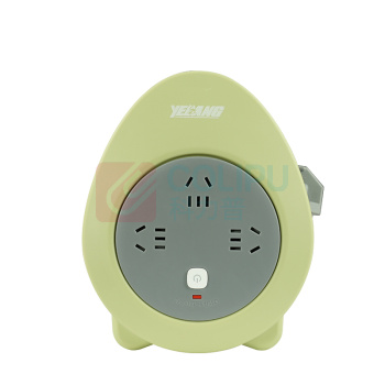 野狼 YELANG 小圆迷你电缆盘工程卷线盘过载保护插座插排 YL602 250V RVV 3*1平方 10米 (意想绿) 电缆价格随铜价波动
