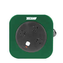 野狼 YELANG 狼小方迷你电缆盘工程卷线盘过载保护插座插排 YL802 250V RVV 3*1平方 10米 (青松绿) 电缆价格随铜价波动