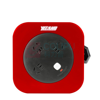 野狼 YELANG 狼小方迷你电缆盘工程卷线盘过载保护插座插排 YL801 250V RVV 3*1平方 5米 (朱砂红) 电缆价格随铜价波动