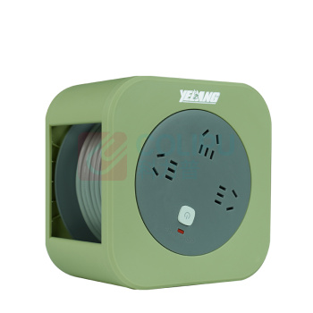 野狼 YELANG 狼小方迷你电缆盘工程卷线盘过载保护插座插排 YL802 250V RVV 3*1平方 10米 (意想绿) 电缆价格随铜价波动