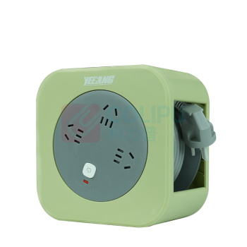 野狼 YELANG 狼小方迷你电缆盘工程卷线盘过载保护插座插排 YL802 250V RVV 3*1平方 10米 (意想绿) 电缆价格随铜价波动