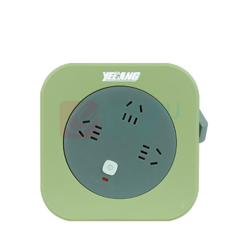 野狼 YELANG 狼小方迷你电缆盘工程卷线盘过载保护插座插排 YL802 250V RVV 3*1平方 10米 (意想绿) 电缆价格随铜价波动