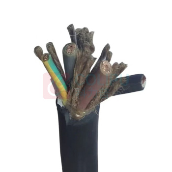 金山 电线电缆 国标中型橡套线 四芯多股软橡套线缆 黑色 YZ4*4 100米/盘