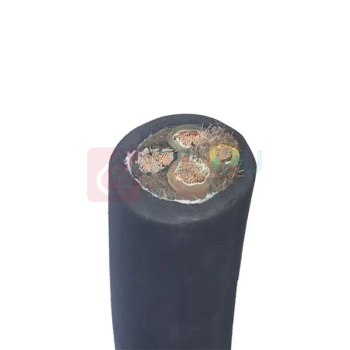 金山 电线电缆 国标中型橡套线 四芯多股软橡套线缆 黑色 YZ4*4 100米/盘
