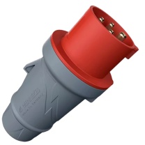曼奈柯斯 工业插头 3252 63A/380V/3P/IP44/四爪 大功率防水插头 工业级