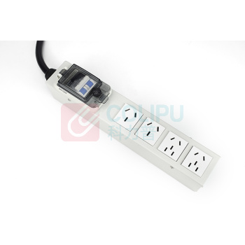 迅爵 插座 PDU 输入32A, 配32A漏保, 4位输出(2位10A+2位16A), 线长5米