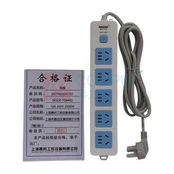 赛时工控 SHSSGK 工业插座 SKSC8-10840D 五位5孔10A移动式排插