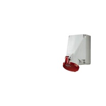 曼奈柯斯 明装工业插座连接器三相电大功率航空 1145A 5P 63A 380V IP44 5芯 防水防尘