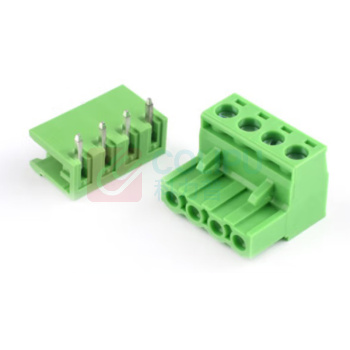 宁上 PCB端子台插拔式 插头+开口弯针 2EDG 5.08 4P