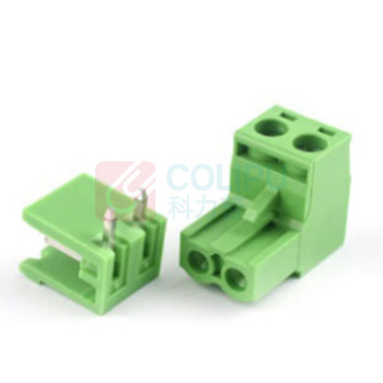 宁上 PCB端子台 插拔式 插头+开口弯针 2EDG 5.08 2P