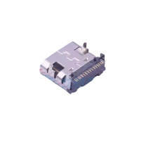璐克斯 USB连接器 Type-C母座 卧贴16P 带定位柱 TYPE-C 16PIN 2MD(073) 货期10天
