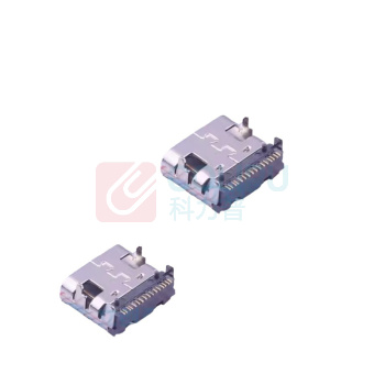 璐克斯 USB连接器 Type-C母座 卧贴16P 带定位柱 TYPE-C 16PIN 2MD(073) 货期10天