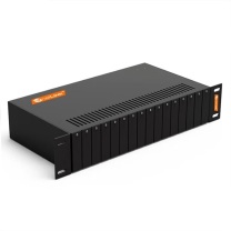 netLINK 16槽光纤收发器机架 HTB-16AC/D 标准19英寸2U机箱