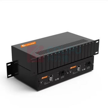 netLINK 16槽光纤收发器机架 HTB-16AC/D 标准19英寸2U机箱
