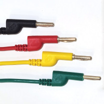华强 续插13AWG2.5平方4mm仲缩护套香蕉插头超软硅胶测试线 QNHT2586-2 0.5米 (红色+黑色) 2.5平方 两个/副
