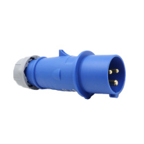 北工 工业航空插头 3226 3芯 220V 32A 3P-6h (蓝色)