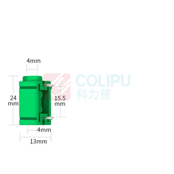汇君 HJUN 4mm香蕉插座卧式插座大电流24A焊接侧面叠加PCB xjcz009-r (红色)