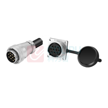 汇君 HJUN DS28航空插头连接器工业接头插座 10芯 插头+方座+防护盖 DS28-10 /