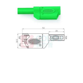 汇君 HJUN 4mm香蕉插头 黄铜镀镍耐高压600V安全型焊接式插头 xjct011-y-100 (黄色) 100个/包