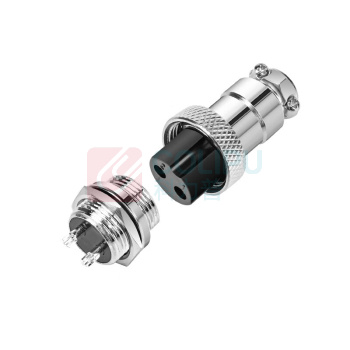 汇君 HJUN GX16固定式航空插座电线连接器焊接式开孔16mm 3芯一套(插头+插座) GX16-3-tt /