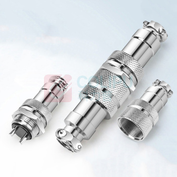 汇君 HJUN GX20对接式航空插座电线连接器焊接式带对接罩开孔20mm 7芯对接整套(插头+插座+对接罩) GX20-7dj-tt