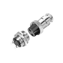 汇君 HJUN GX20固定式航空插座电线连接器焊接式开孔20mm 3芯一套(插头+插座) GX20-3-tt