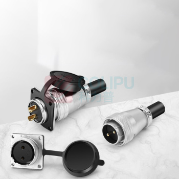 汇君 HJUN DS28航空插头连接器工业接头插座 4芯方座+防护盖 DS28-4CZ /