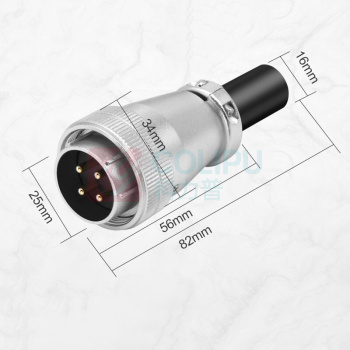 汇君 HJUN DS28航空插头连接器工业接头插座 4芯插头 DS28-4CT /