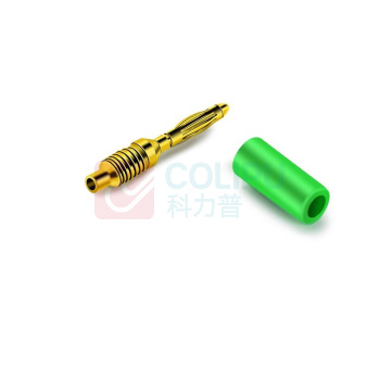 汇君 HJUN 2mm黄铜镀金焊接式香蕉头 插可叠插2mm插头10A60V xjct010-g (绿色)