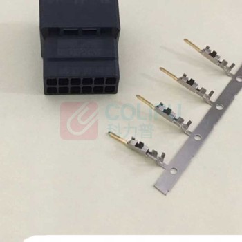 泰科 工业工厂定制配件连接器TYCO 12孔母头 1-1903130-6 1个壳+ 12个镀金端子 
