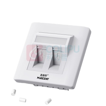 麦森特 MAXCENT 网络模块面板 MF-1017T 接口类型:RJ45;CAT3 材质:ABS;PC 规格:86×86mm 颜色:白色