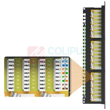 麦森特 MAXCENT 网络配线架 MCP-624Y 接口数量:24口 接口模式:RJ45 高度:44mm