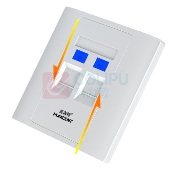 麦森特 MAXCENT 网络模块面板 MF-1021T 接口类型:RJ45;CAT3 材质:ABS;PC 规格:86×86mm 颜色:白色