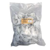 开玛 K-MARKING 圆形卡钉钢钉线卡 K3354 25mm (白色) 100个/包