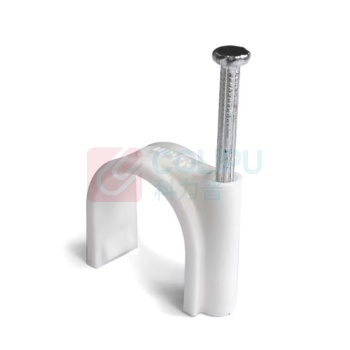 开玛 K-MARKING 圆形卡钉钢钉线卡 K3354 25mm (白色) 100个/包