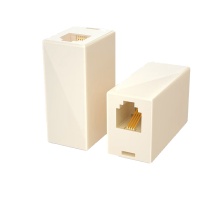 山泽 SAMZHE 电话线对接头 SZ-6001 RJ11 一分一一个装 (米黄色)