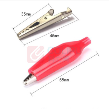 炬汇 鳄鱼夹 开口10mm 长45mm/35mm 红色大号1个