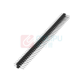 宁上 双排排针圆间距 单双排针双排针 2.54MM (黑色)