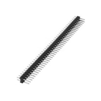 宁上 双排排针圆间距 单双排针双排针 2.54MM (黑色)