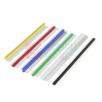 宁上 双排排针圆间距 单双排针双排针 2.54MM (黑色)
