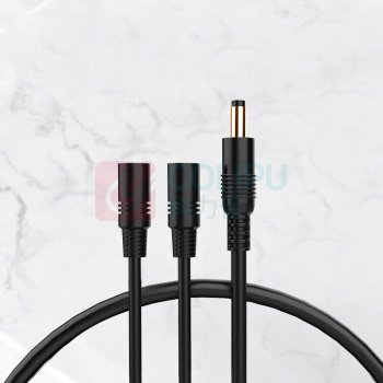 汇君 HJUN DC5.5*2.1mm一分二视频监控延长线电源分配线5A12V 一母分三公40cm【3A】 DC-40-1z3