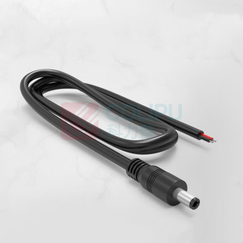 汇君 HJUN DC电源公母头线加粗连接线12V10A接头线18awg0.75平方 DC5.5*2.1公头长2m DC-g200-5521-075