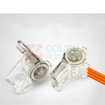 汇君 HJUN CDF-R3户外全身防水免破线连接器透明快速接线端子2.5平方 1进2出端子 CDF-R3