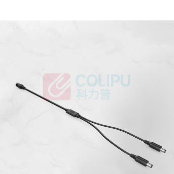汇君 HJUN DC5.5*2.1mm一分二视频监控延长线电源分配线5A12V 一母分二公40cm【3A】 DC-40-1z2