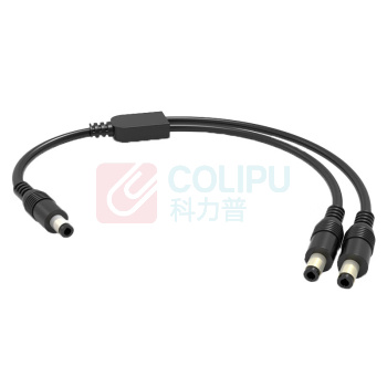 汇君 HJUN DC5.5*2.1mm一分二视频监控延长线电源分配线5A12V 一公分二公32cm【5A】 DC-32-1gz2g